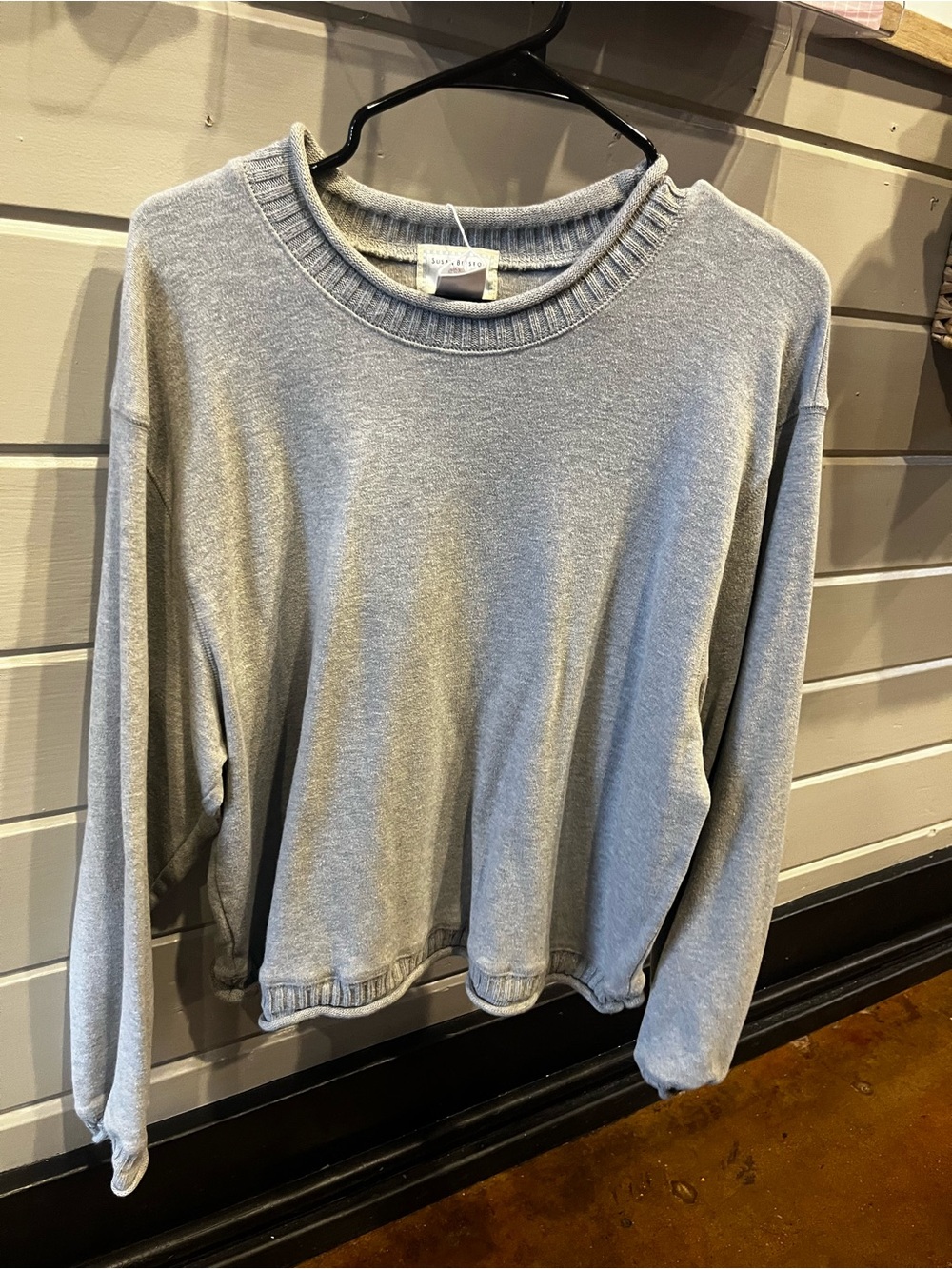 Susan Bristol Light Gray Crewneck Sweatshirt